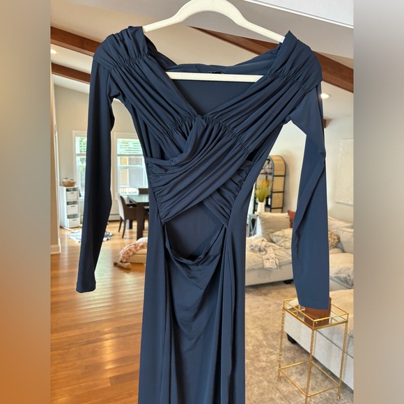 Beautiful blue long sleeve dress- Zara. Softest material!! - Picture 5 of 5